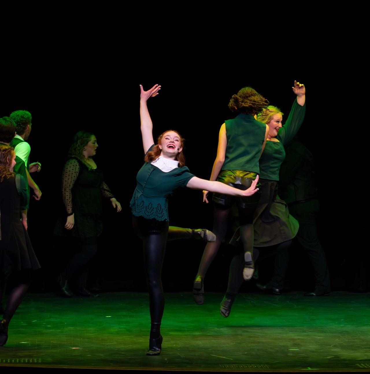 Aspire Performing Co. dancers mid-number on stage