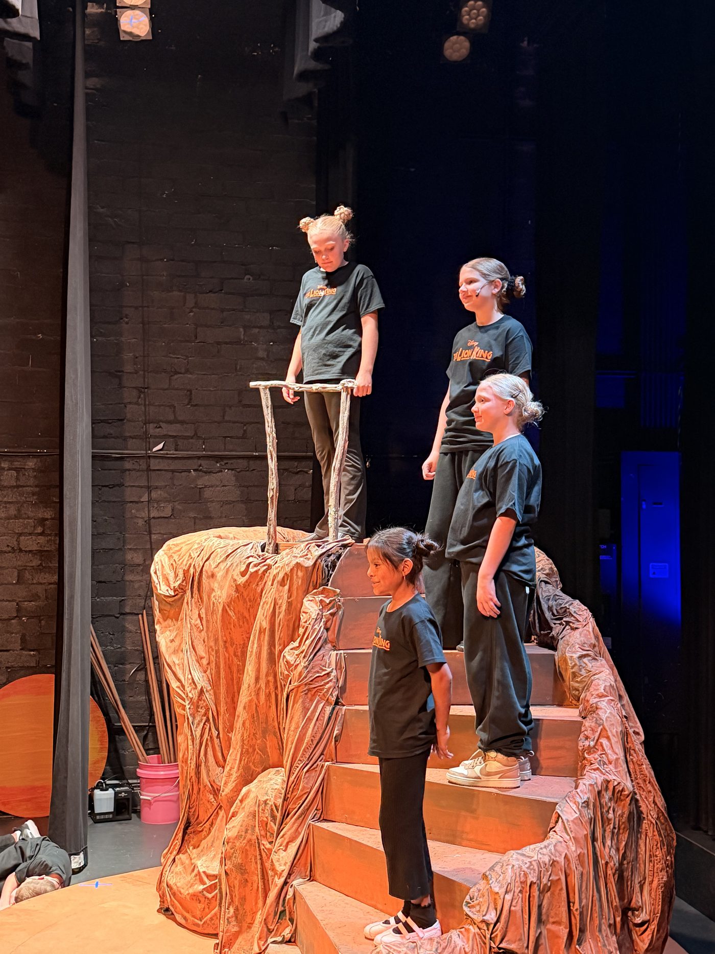 Young Artists performing on the Pride Rock set piece