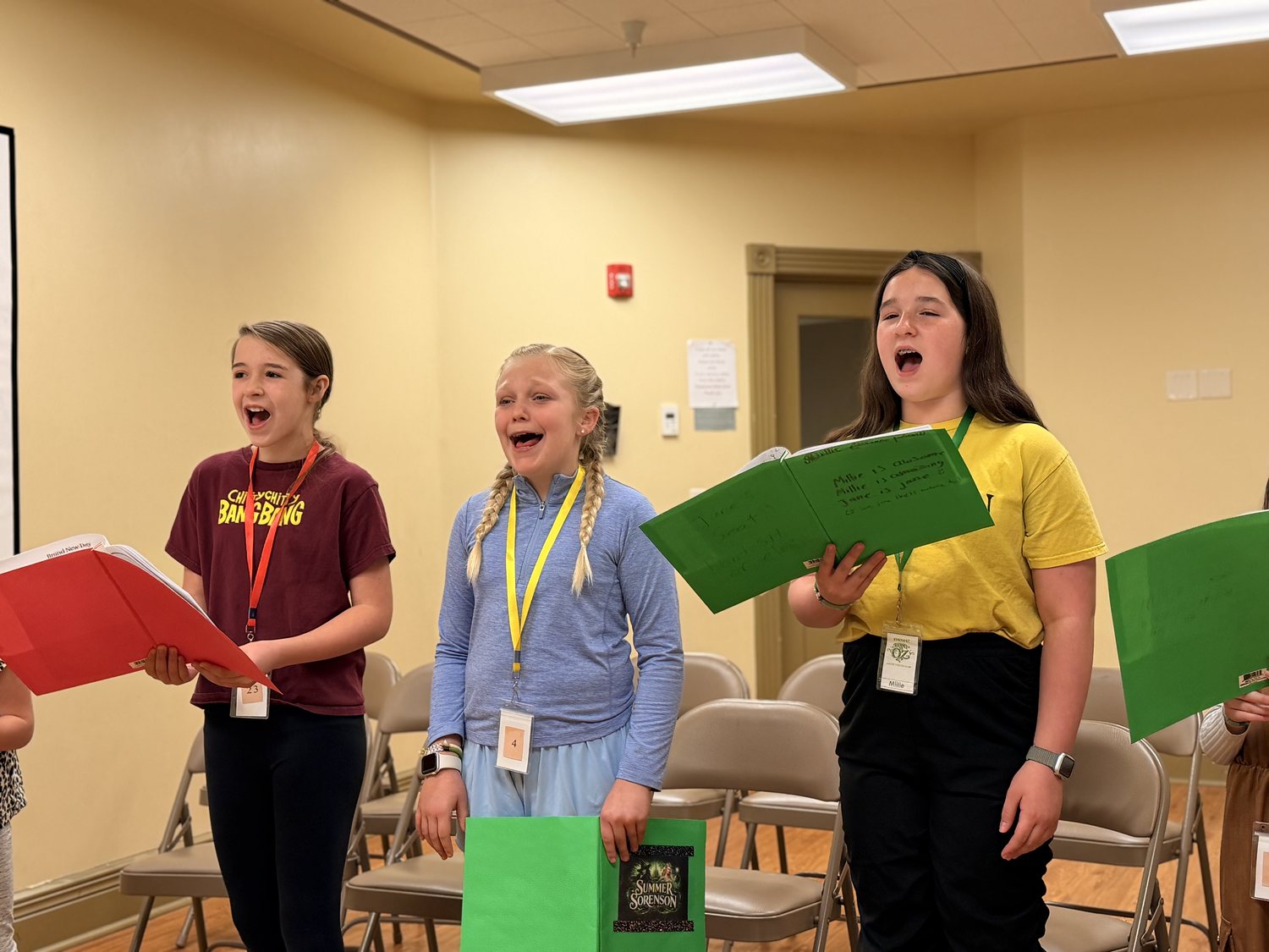 Young Artists rehearsing with their music at an Encore camp